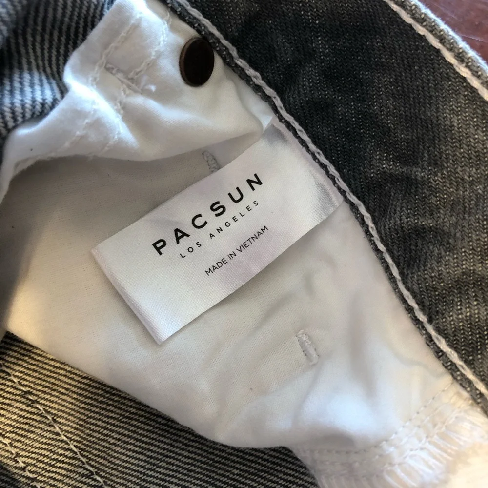 PacSun Color Block High Rise Straight Leg Jeans